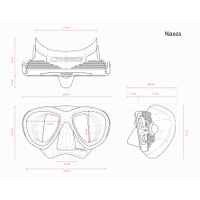 Máscara Cressi Naxos medidas